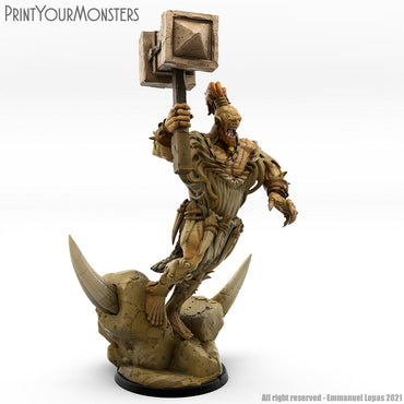 3D Printed Print Your Monsters Orc Warrior 1 Desert Orcs Set 28mm - 32mm D&D Wargaming (Online Only)