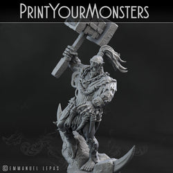 3D Printed Print Your Monsters Orc Warrior 1 Desert Orcs Set 28mm - 32mm D&D Wargaming (Online Only)