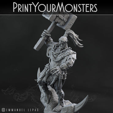 3D Printed Print Your Monsters Orc Warrior 1 Desert Orcs Set 28mm - 32mm D&D Wargaming (Online Only)