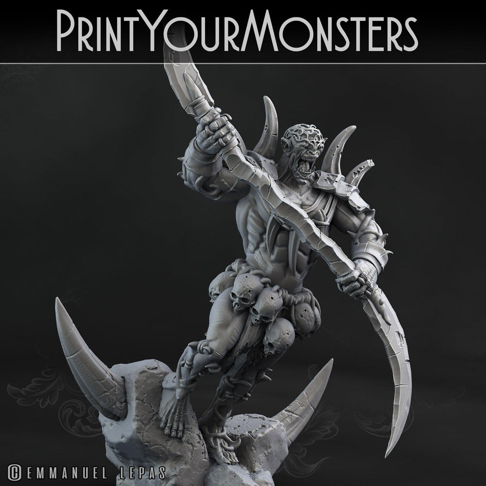 3D Printed Print Your Monsters Orc Warrior 2 Desert Orcs Set 28mm - 32mm D&D Wargaming (Online Only)