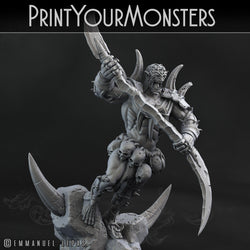 3D Printed Print Your Monsters Orc Warrior 2 Desert Orcs Set 28mm - 32mm D&D Wargaming (Online Only)