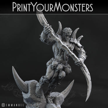 3D Printed Print Your Monsters Orc Warrior 2 Desert Orcs Set 28mm - 32mm D&D Wargaming (Online Only)