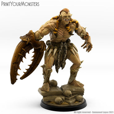 3D Printed Print Your Monsters Orc Warrior 3 Desert Orcs Set 28mm - 32mm D&D Wargaming (Online Only)