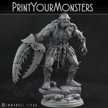 3D Printed Print Your Monsters Orc Warrior 3 Desert Orcs Set 28mm - 32mm D&D Wargaming (Online Only)
