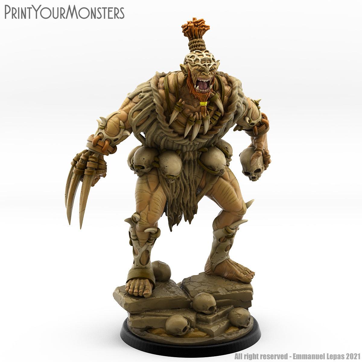 3D Printed Print Your Monsters Orc Warrior 4 Desert Orcs Set 28mm - 32mm D&D Wargaming (Online Only)
