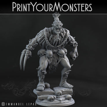 3D Printed Print Your Monsters Orc Warrior 4 Desert Orcs Set 28mm - 32mm D&D Wargaming (Online Only)