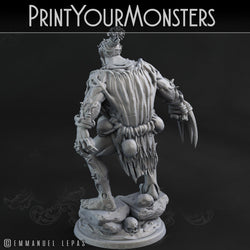 3D Printed Print Your Monsters Orc Warrior 4 Desert Orcs Set 28mm - 32mm D&D Wargaming (Online Only)