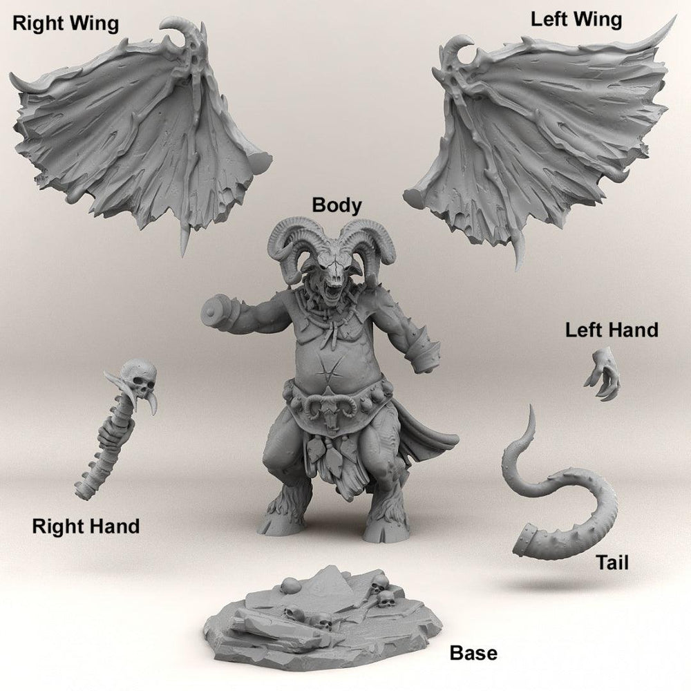 3D Printed Print Your Monsters Orcus Demon 28mm - 32mm D&D Wargaming (Online Only)