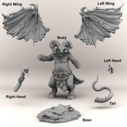 3D Printed Print Your Monsters Orcus Demon 28mm - 32mm D&D Wargaming (Online Only)