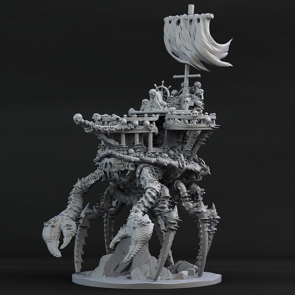 3D Printed Print Your Monsters Pirate Crab Ship 28mm - 32mm D&D Wargaming (Online Only)