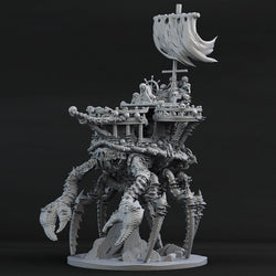 3D Printed Print Your Monsters Pirate Crab Ship 28mm - 32mm D&D Wargaming (Online Only)