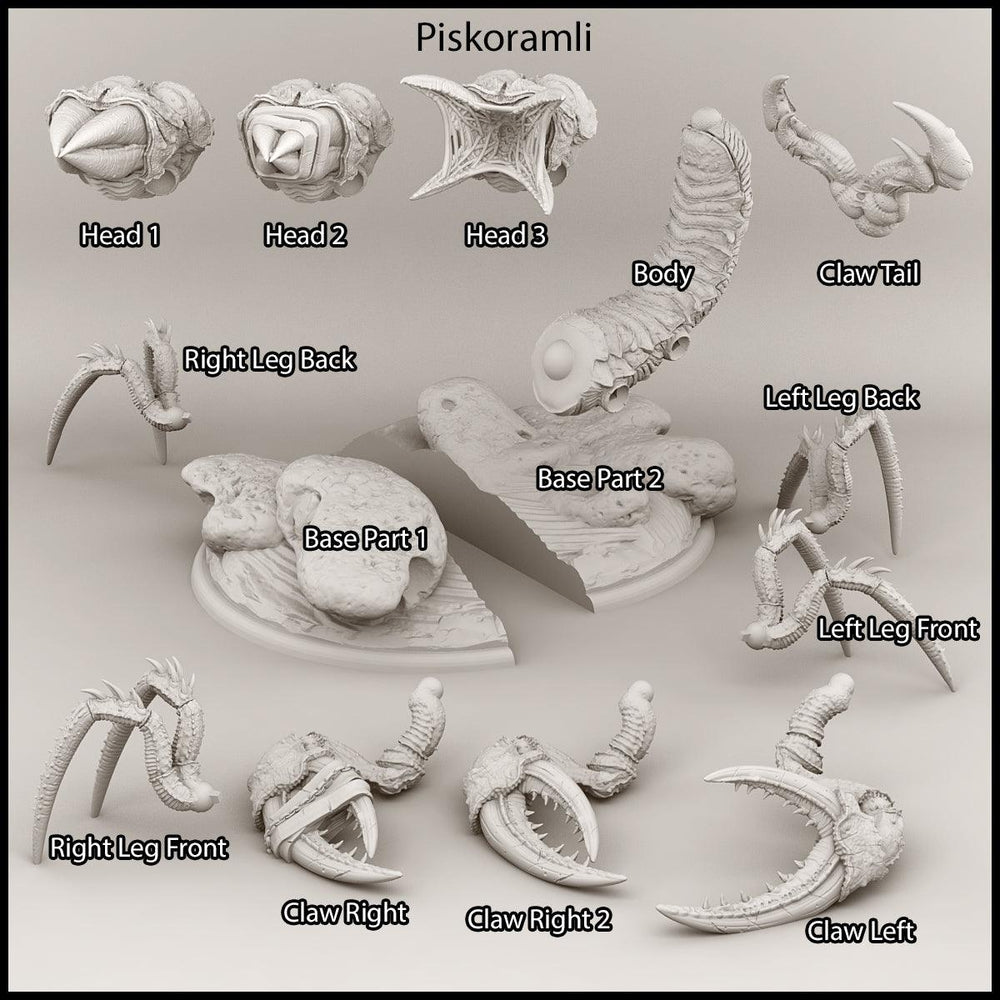 3D Printed Print Your Monsters Piskoramli Desert Orcs Set 28mm - 32mm D&D Wargaming (Online Only)