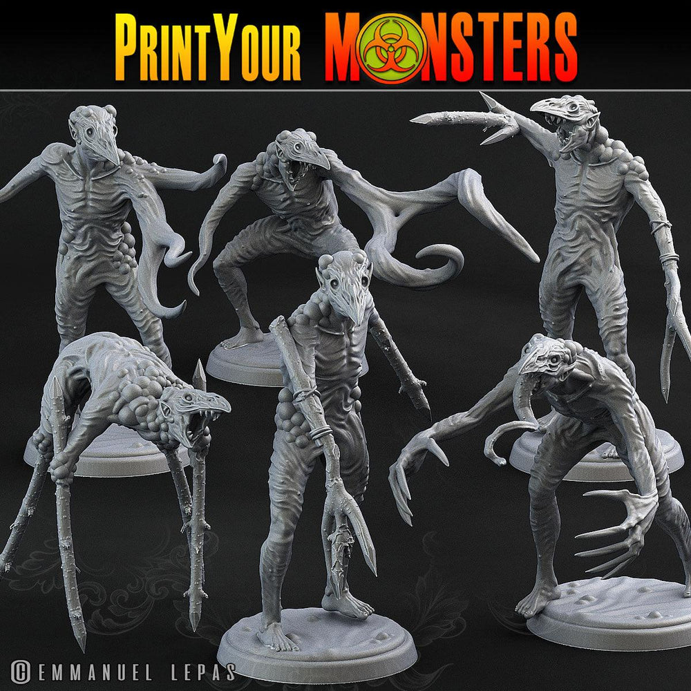 3D Printed Print Your Monsters Plague Men Plague Army Of Spooky Swamp Set 28mm - 32mm D&D Wargaming (Online Only)