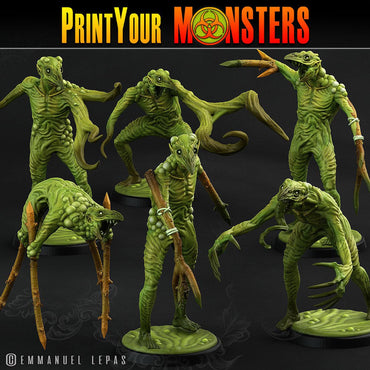 3D Printed Print Your Monsters Plague Men Plague Army Of Spooky Swamp Set 28mm - 32mm D&D Wargaming (Online Only)