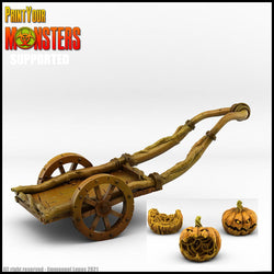 3D Printed Print Your Monsters Pumpkin Chariot and Heads Pumpkins Attack Pack 28mm - 32mm D&D Wargaming (Online Only)