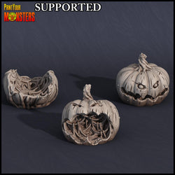 3D Printed Print Your Monsters Pumpkin Chariot and Heads Pumpkins Attack Pack 28mm - 32mm D&D Wargaming (Online Only)