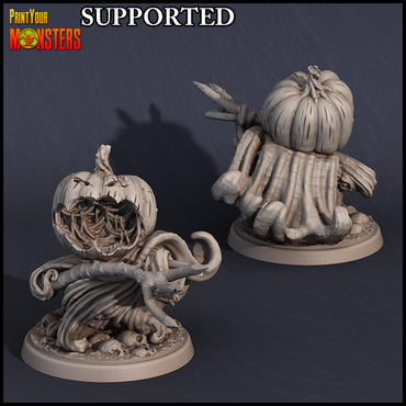 3D Printed Print Your Monsters Pumpkin Soldier Fork Pumpkins Attack Pack 28mm - 32mm D&D Wargaming (Online Only)