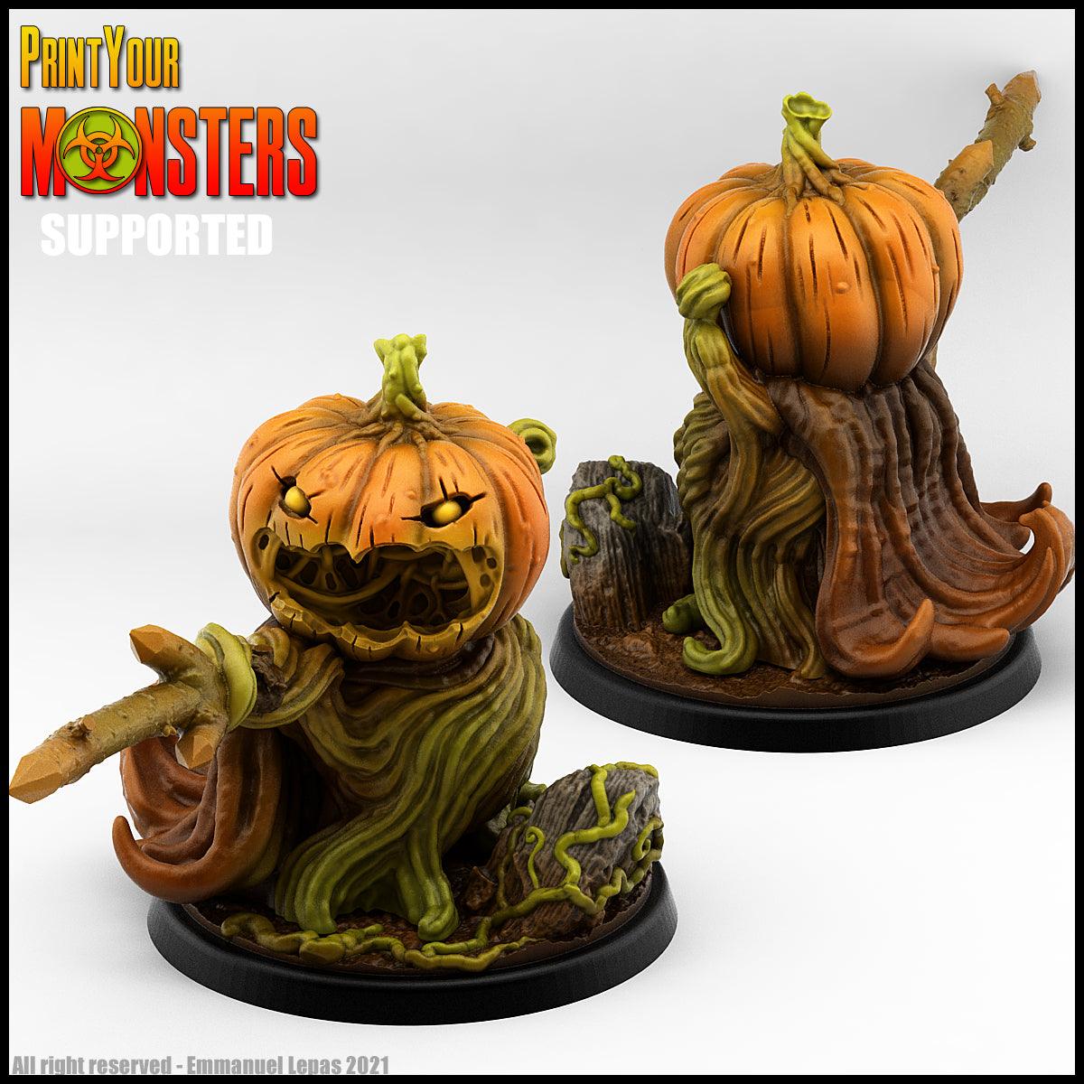3D Printed Print Your Monsters Pumpkin Soldier Sword Pumpkins Attack Pack 28mm - 32mm D&D Wargaming (Online Only)