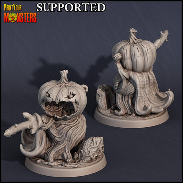 3D Printed Print Your Monsters Pumpkin Soldier Sword Pumpkins Attack Pack 28mm - 32mm D&D Wargaming (Online Only)