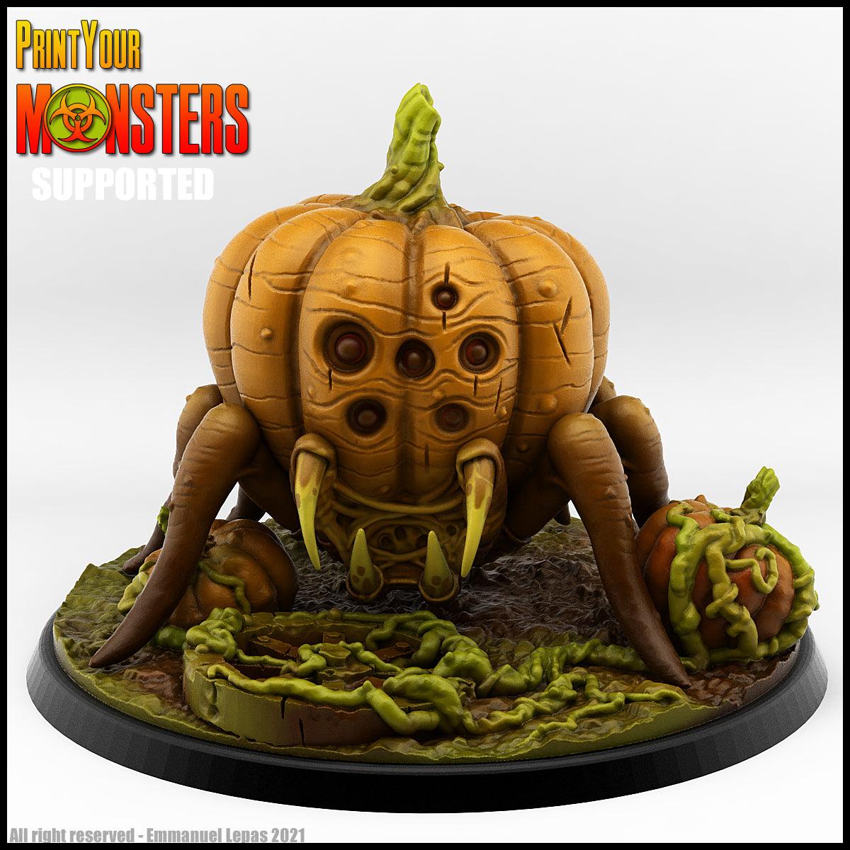 3D Printed Print Your Monsters Pumpkin Spider Pumpkins Attack Pack 28mm - 32mm D&D Wargaming (Online Only)