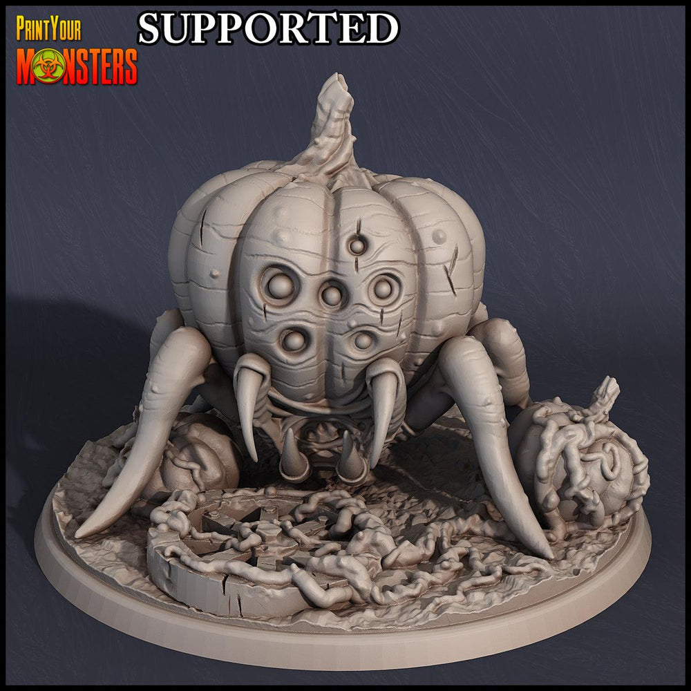 3D Printed Print Your Monsters Pumpkin Spider Pumpkins Attack Pack 28mm - 32mm D&D Wargaming (Online Only)