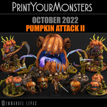 3D Printed Print Your Monsters Pumpkins Attack Pack II Set 28mm - 32mm D&D Wargaming (Online Only)