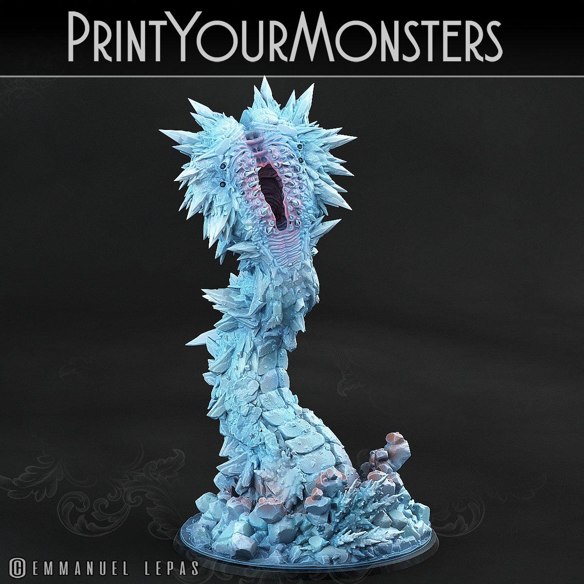 3D Printed Print Your Monsters Rimesquam Worm The Wrath of Gloomrime Monsters Part II Set 28mm - 32mm D&D Wargaming (Online Only)
