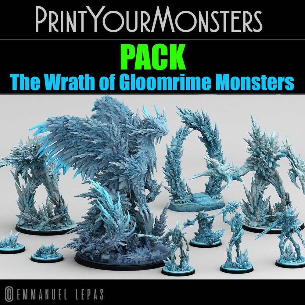 3D Printed Print Your Monsters Rimethorn Golems The Wrath of Gloomrime Monsters Part I Set 28mm - 32mm D&D Wargaming (Online Only)