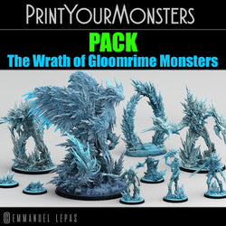 3D Printed Print Your Monsters Rimethorn Golems The Wrath of Gloomrime Monsters Part I Set 28mm - 32mm D&D Wargaming (Online Only)