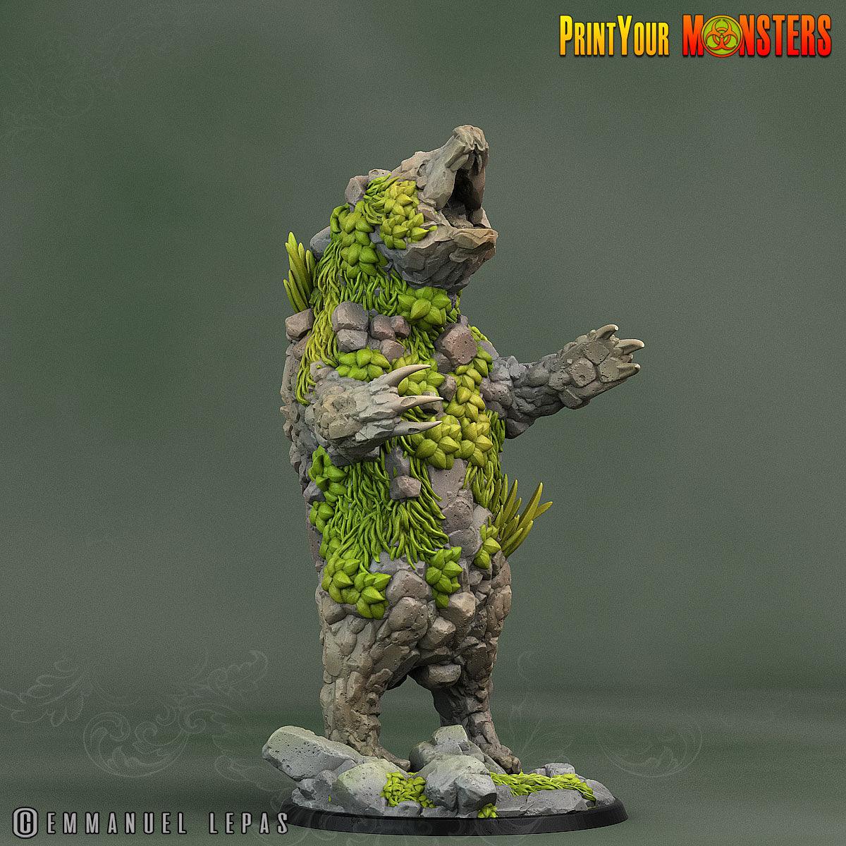 3D Printed Print Your Monsters Rock Bear Rock Monsters From Magic Valley Set 28mm - 32mm D&D Wargaming (Online Only)