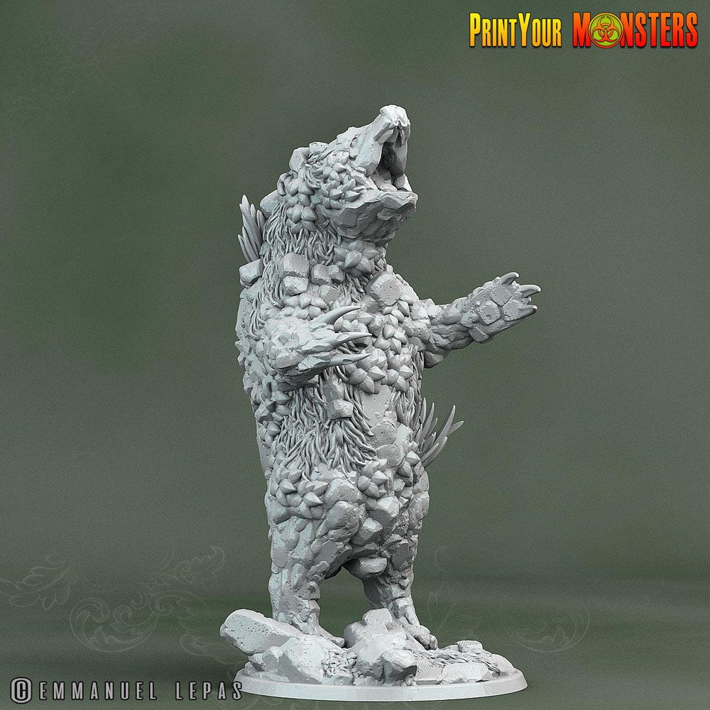 3D Printed Print Your Monsters Rock Bear Rock Monsters From Magic Valley Set 28mm - 32mm D&D Wargaming (Online Only)