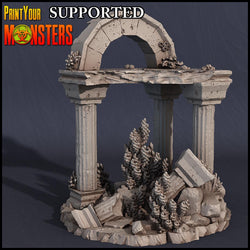 3D Printed Print Your Monsters Ruined Temple Dark Water Sanctum 28mm - 32mm D&D Wargaming (Online Only)