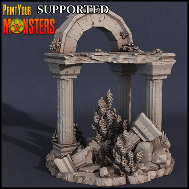 3D Printed Print Your Monsters Ruined Temple Dark Water Sanctum 28mm - 32mm D&D Wargaming (Online Only)