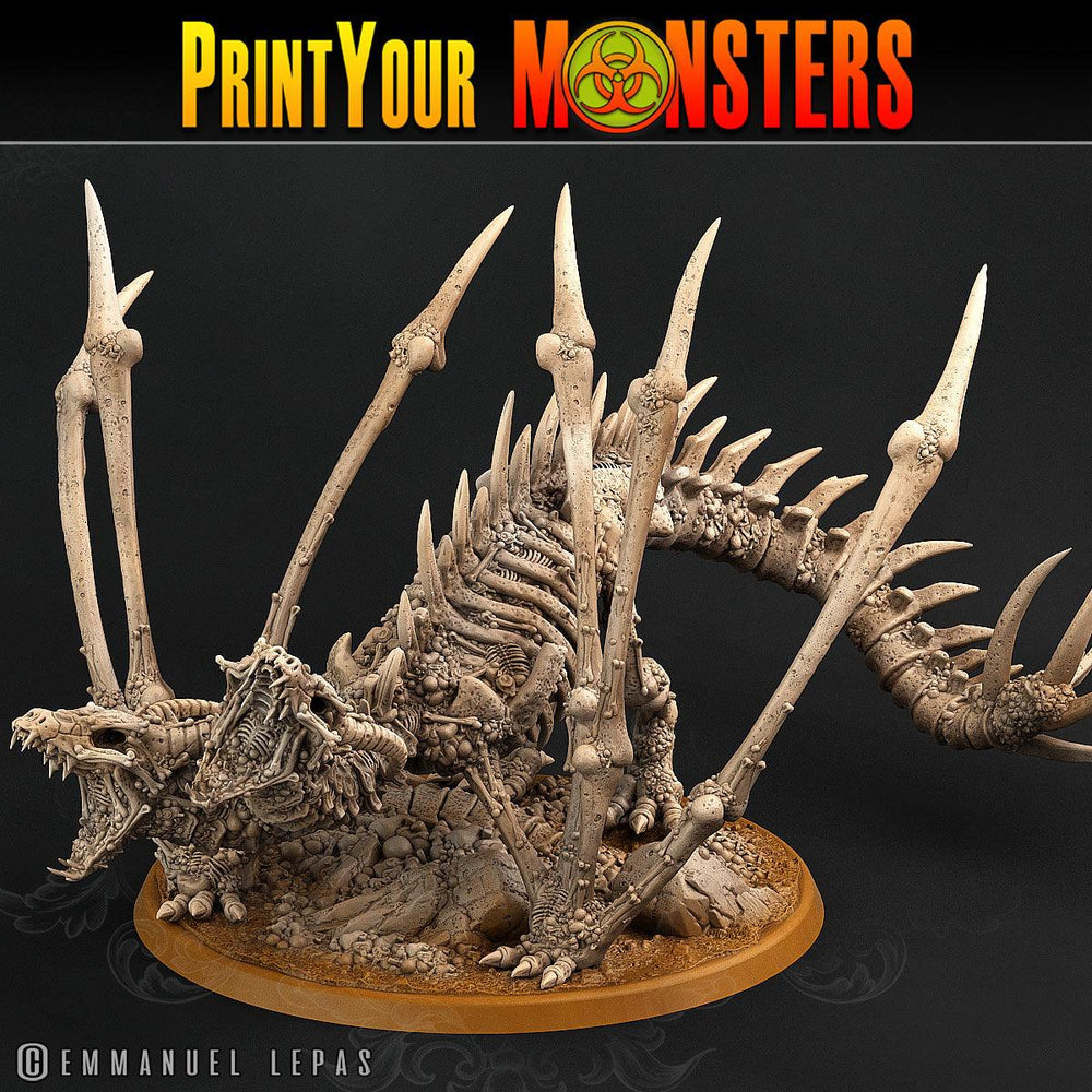 3D Printed Print Your Monsters Screaming Bone Dragon Land of Bones Set 28mm - 32mm D&D Wargaming (Online Only)