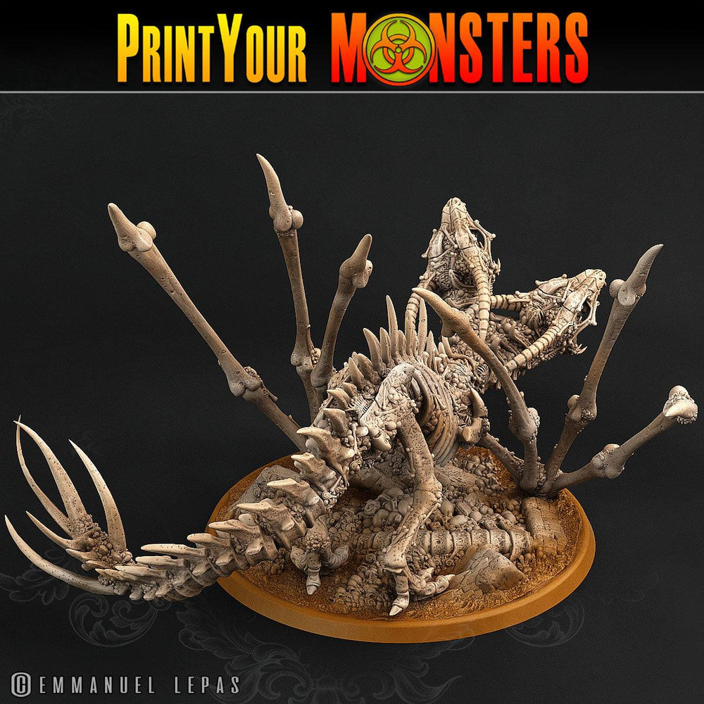 3D Printed Print Your Monsters Screaming Bone Dragon Land of Bones Set 28mm - 32mm D&D Wargaming (Online Only)