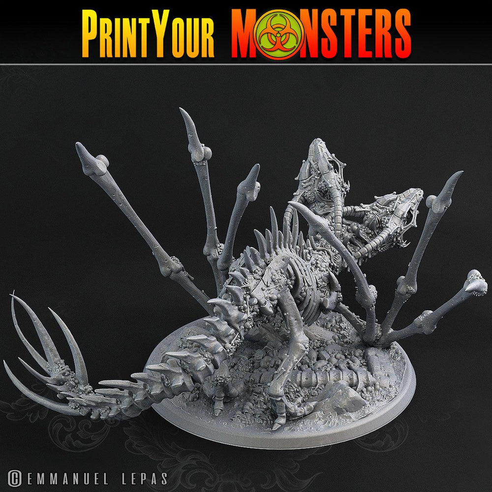 3D Printed Print Your Monsters Screaming Bone Dragon Land of Bones Set 28mm - 32mm D&D Wargaming (Online Only)