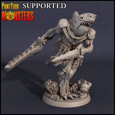 3D Printed Print Your Monsters Sekolin Sanctum Warrior Dark Water Sanctum 28mm - 32mm D&D Wargaming (Online Only)