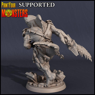 3D Printed Print Your Monsters Sekolin Sanctum Warrior Dark Water Sanctum 28mm - 32mm D&D Wargaming (Online Only)