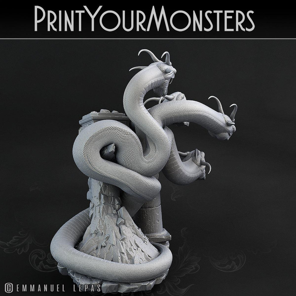 3D Printed Print Your Monsters Shadow Hydra Total Serpents 28mm - 32mm D&D Wargaming (Online Only)