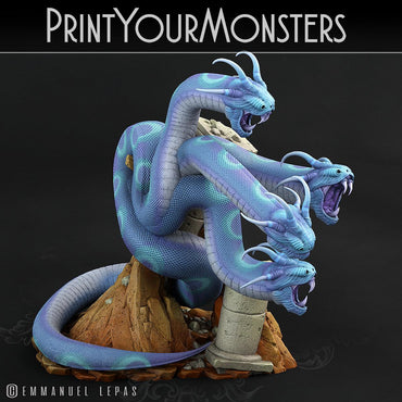 3D Printed Print Your Monsters Shadow Hydra Total Serpents 28mm - 32mm D&D Wargaming (Online Only)