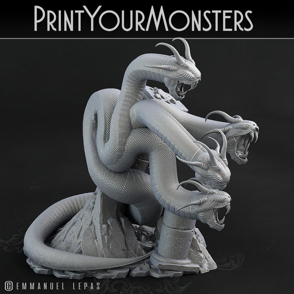 3D Printed Print Your Monsters Shadow Hydra Total Serpents 28mm - 32mm D&D Wargaming (Online Only)