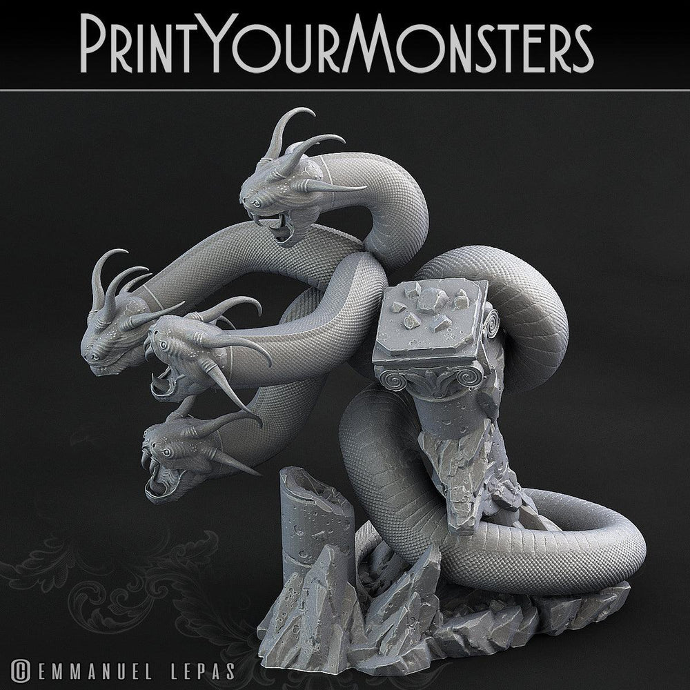3D Printed Print Your Monsters Shadow Hydra Total Serpents 28mm - 32mm D&D Wargaming (Online Only)