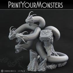 3D Printed Print Your Monsters Shadow Hydra Total Serpents 28mm - 32mm D&D Wargaming (Online Only)