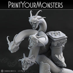 3D Printed Print Your Monsters Shadow Hydra Total Serpents 28mm - 32mm D&D Wargaming (Online Only)