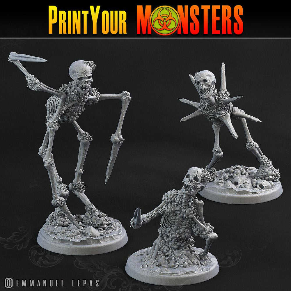 3D Printed Print Your Monsters Skeletons Land of Bones Set 28mm - 32mm D&D Wargaming (Online Only)
