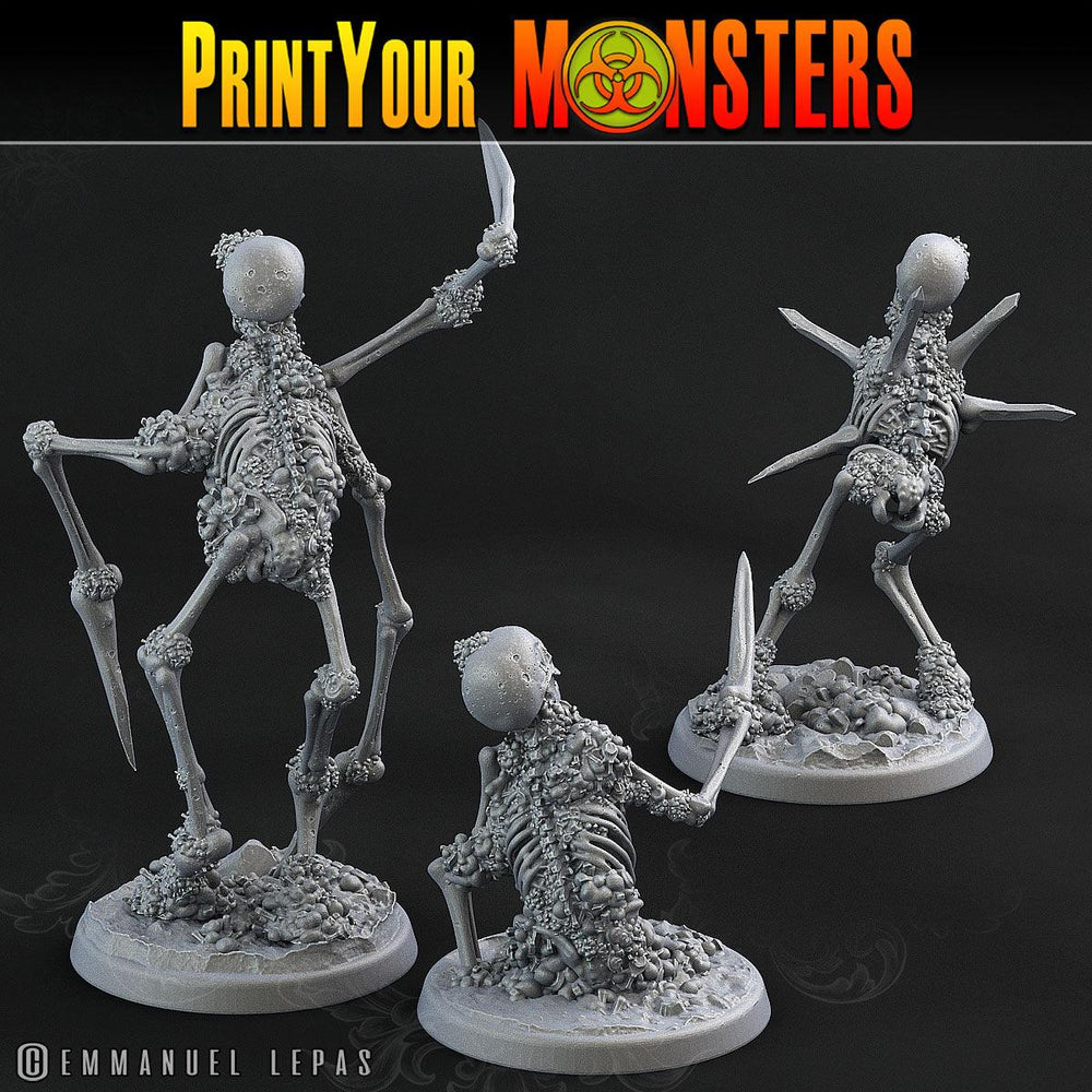 3D Printed Print Your Monsters Skeletons Land of Bones Set 28mm - 32mm D&D Wargaming (Online Only)