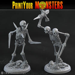 3D Printed Print Your Monsters Skeletons Land of Bones Set 28mm - 32mm D&D Wargaming (Online Only)