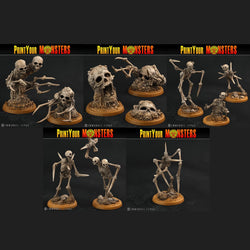 3D Printed Print Your Monsters Skeletons Land of Bones Set 28mm - 32mm D&D Wargaming (Online Only)