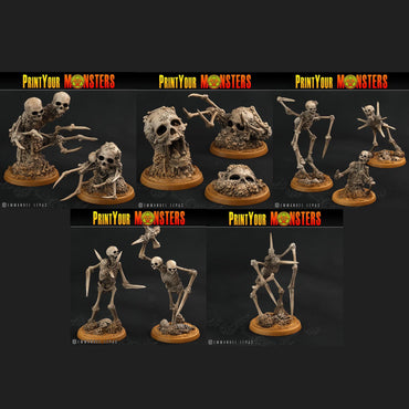 3D Printed Print Your Monsters Skeletons Land of Bones Set 28mm - 32mm D&D Wargaming (Online Only)
