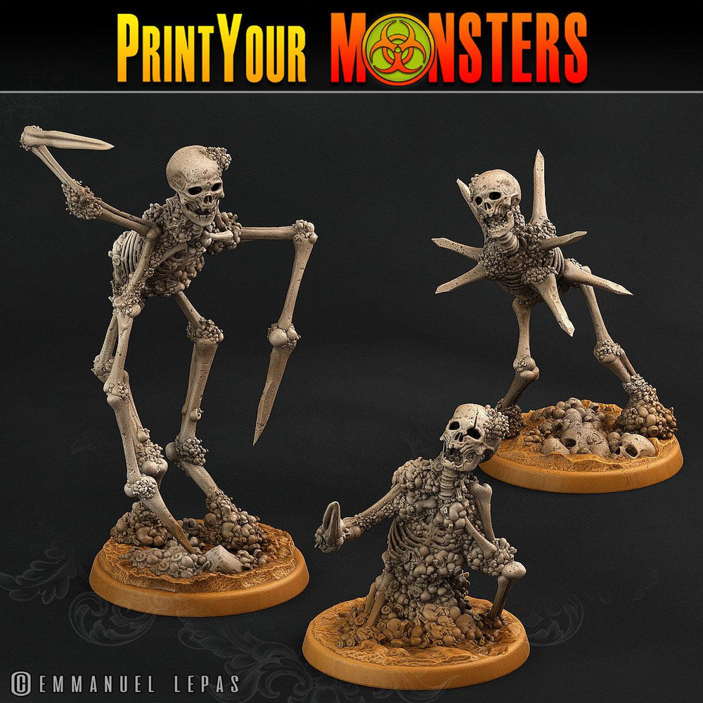 3D Printed Print Your Monsters Skeletons Land of Bones Set 28mm - 32mm D&D Wargaming (Online Only)